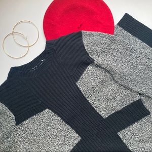 Color Blocked Sweater Dress